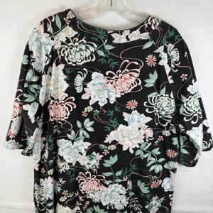 Miss Elaine Relax Zipper Front‎ Housecoat Robe Floral Comfy Sz L